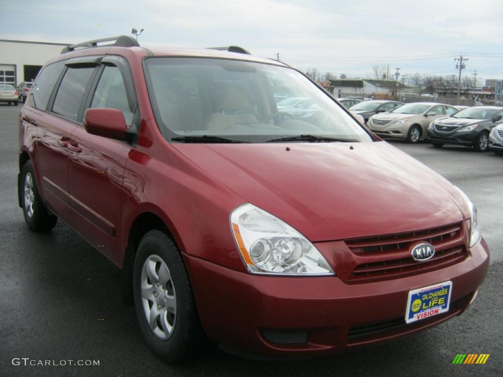 2008 Sedona LX - Claret Red Metallic / Beige photo #14