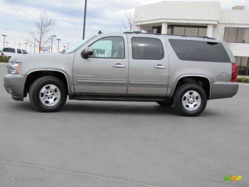 2009 Suburban Z71 4x4 - Greystone Metallic / Light Cashmere/Dark Cashmere photo #2