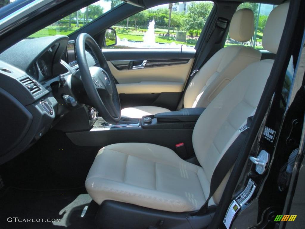 Black/Sahara Beige Interior 2008 Mercedes-Benz C 350 Sport Photo #47618045