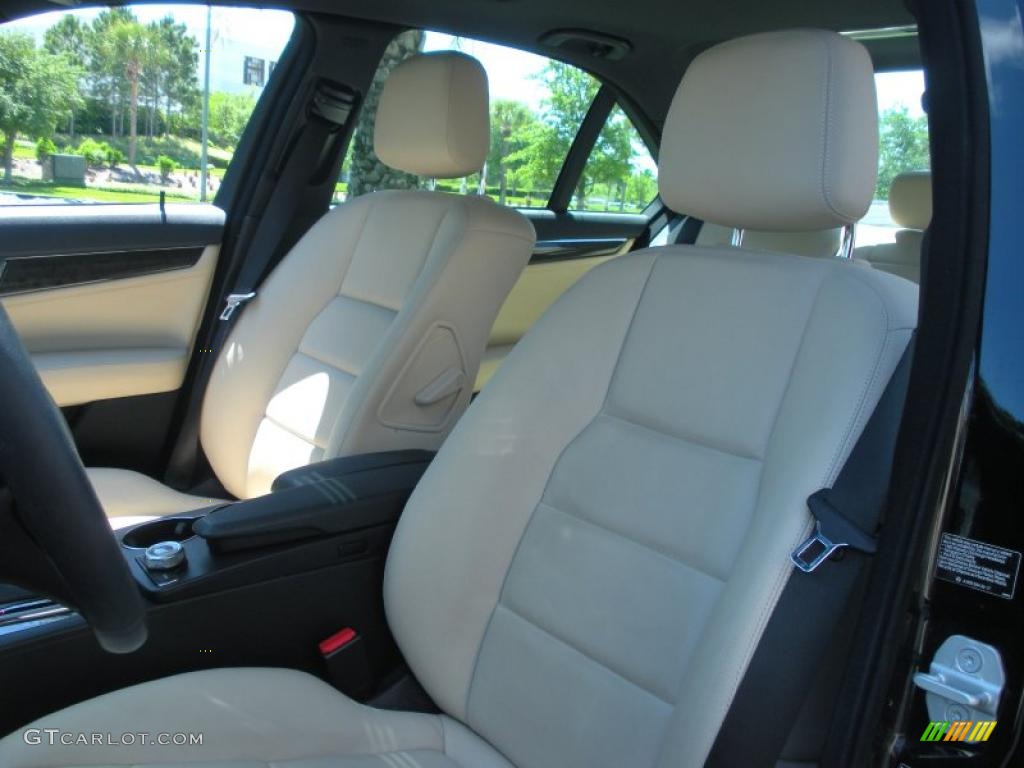Black/Sahara Beige Interior 2008 Mercedes-Benz C 350 Sport Photo #47618060