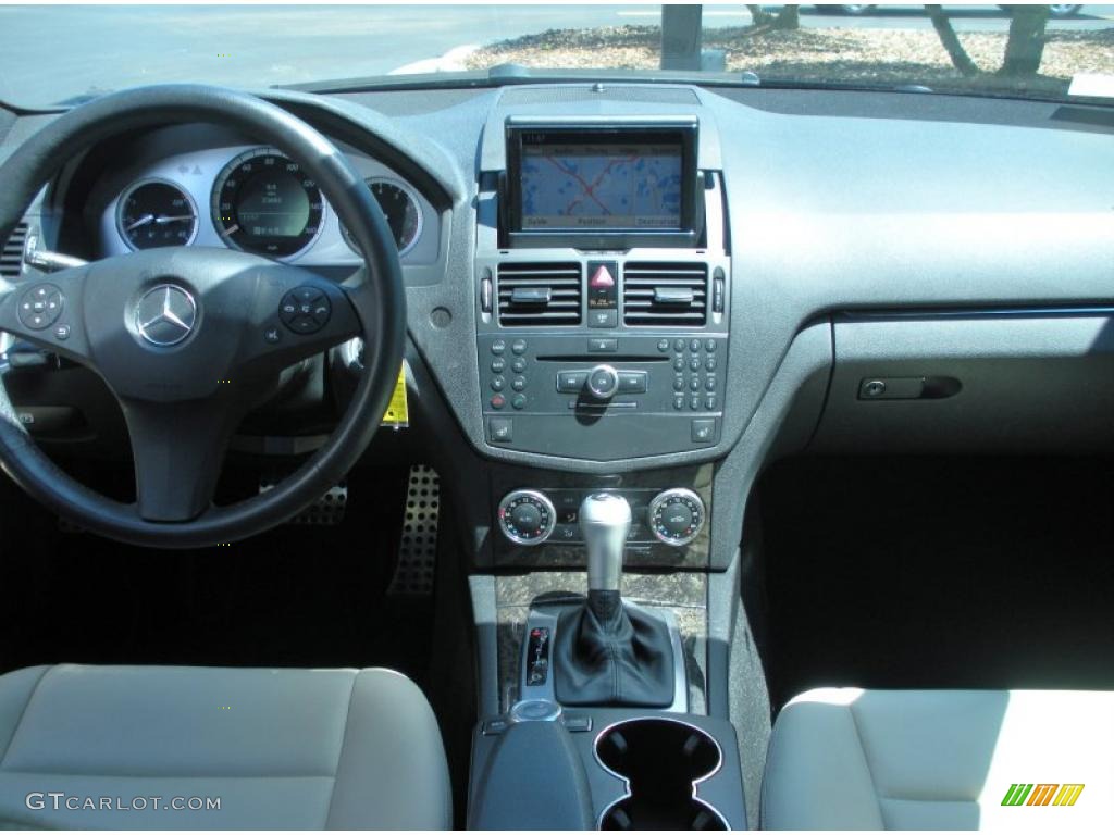 2008 Mercedes-Benz C 350 Sport Black/Sahara Beige Dashboard Photo #47618138