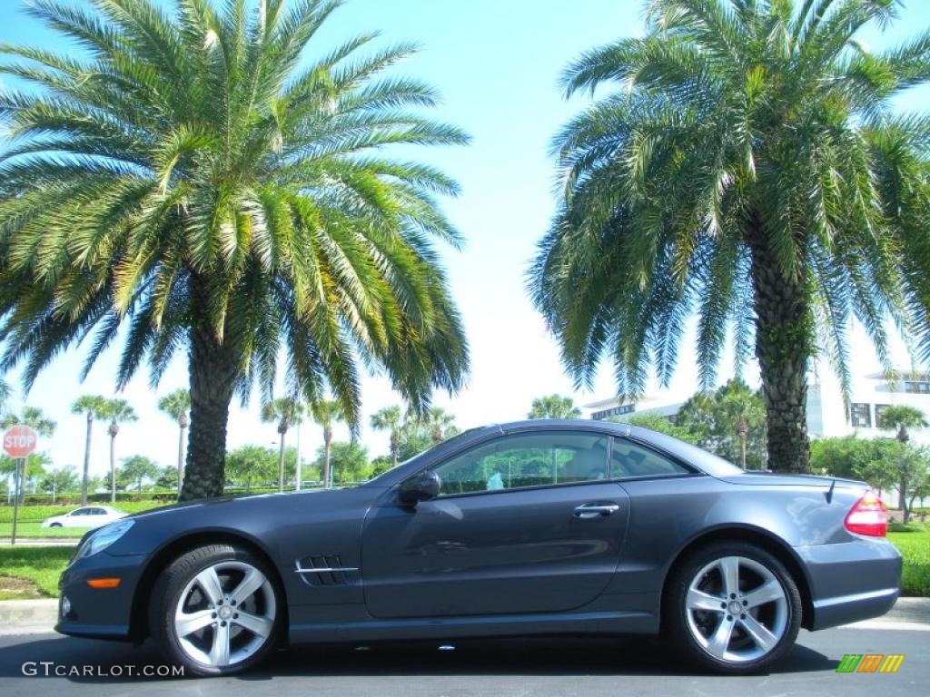 Steel Grey Metallic 2009 Mercedes-Benz SL 550 Roadster Exterior Photo #47618294