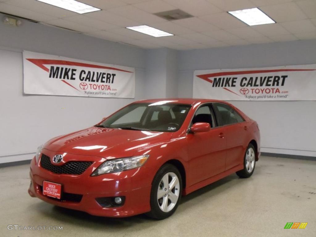 2010 Camry SE - Barcelona Red Metallic / Dark Charcoal photo #1