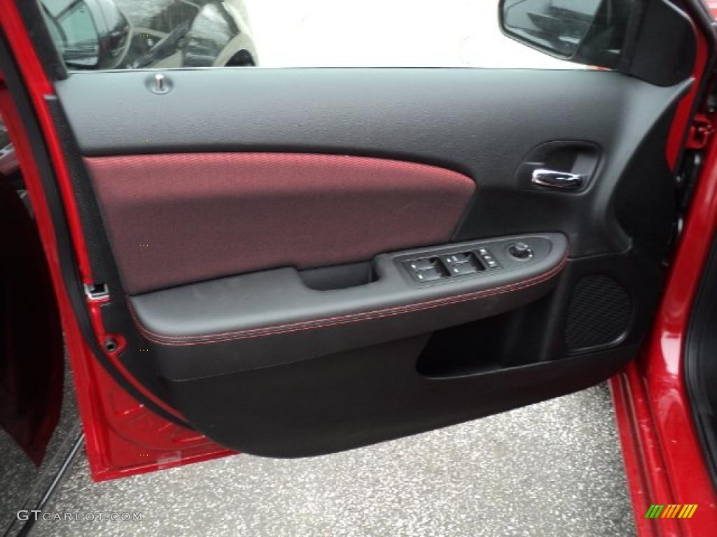 2011 Dodge Avenger Mainstreet Black/Red Door Panel Photo #47622074