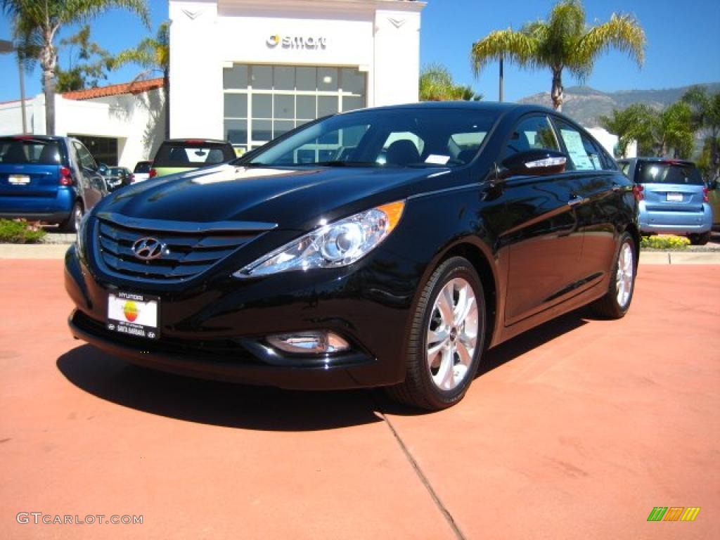 2011 Sonata Limited - Midnight Black / Black photo #1
