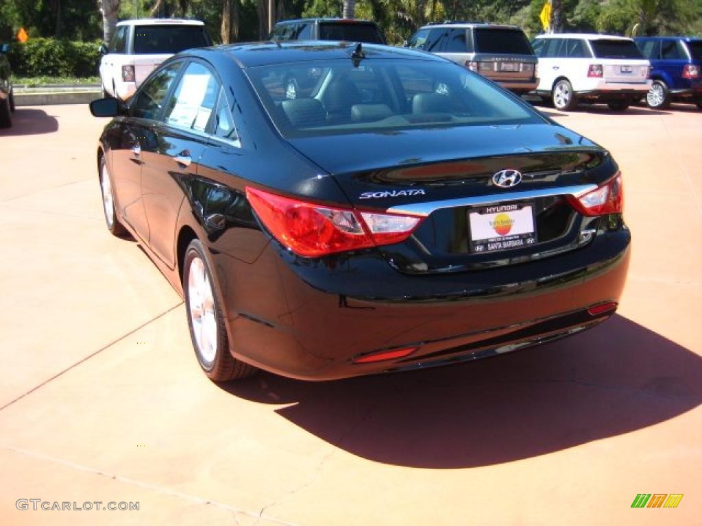 2011 Sonata Limited - Midnight Black / Black photo #3