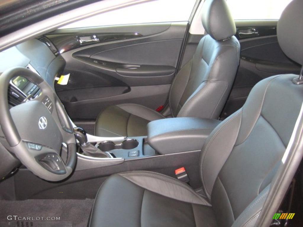 2011 Sonata Limited - Midnight Black / Black photo #5