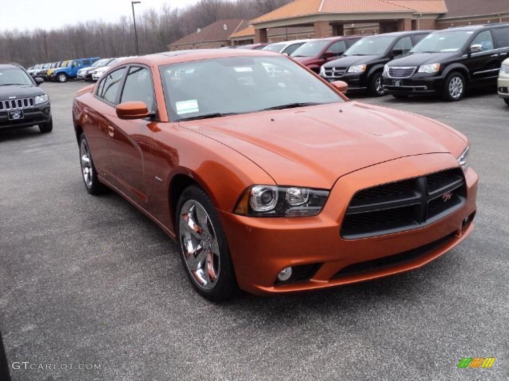 Toxic Orange Pearl 2011 Dodge Charger R/T Road & Track Exterior Photo #47623610