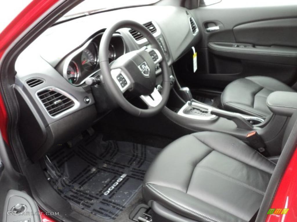 Black Interior 2011 Dodge Avenger Lux Photo #47624522