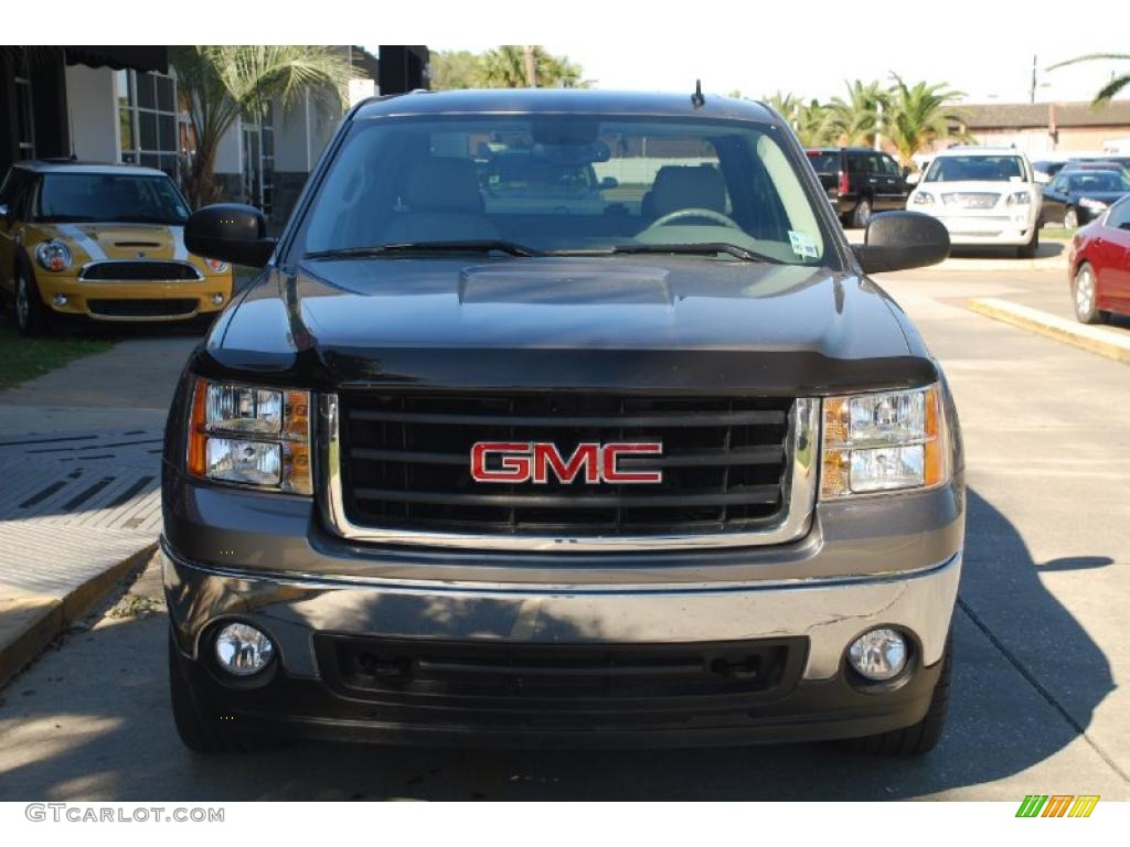 2008 Sierra 1500 SLE Crew Cab - Steel Gray Metallic / Light Titanium photo #2