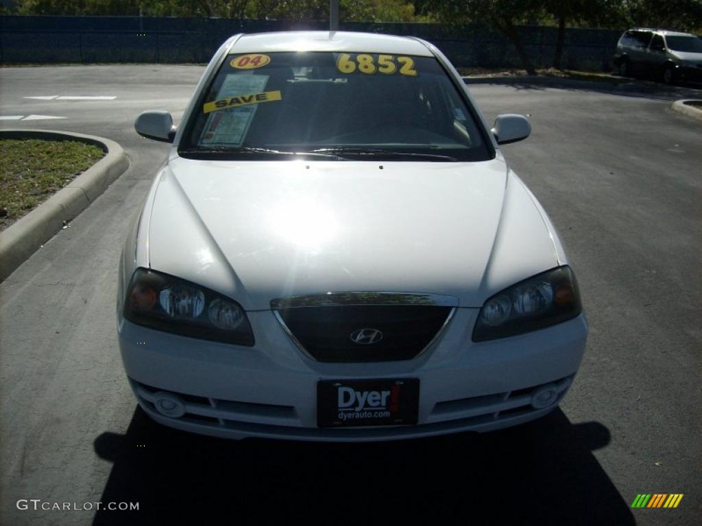 2004 Elantra GLS Sedan - Nordic White / Gray photo #2