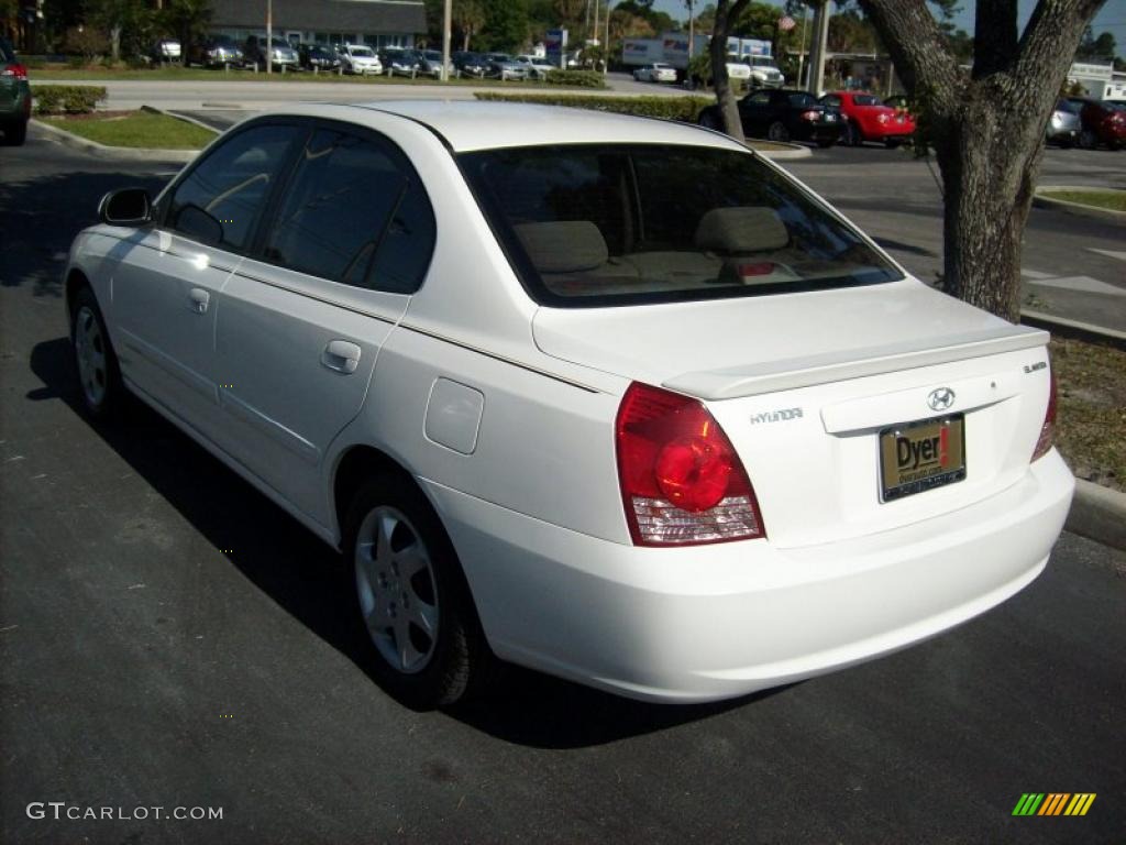 2004 Elantra GLS Sedan - Nordic White / Gray photo #3