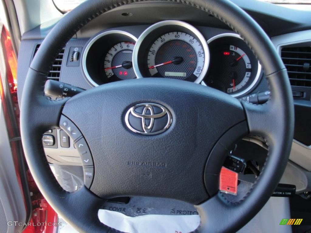2011 Toyota Tacoma X-Runner Graphite Gray Steering Wheel Photo #47628236