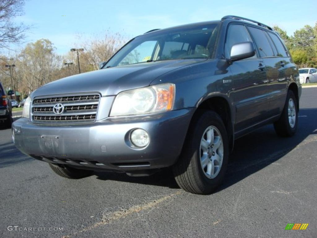 2003 Highlander Limited - Bluestone Metallic / Ivory photo #1