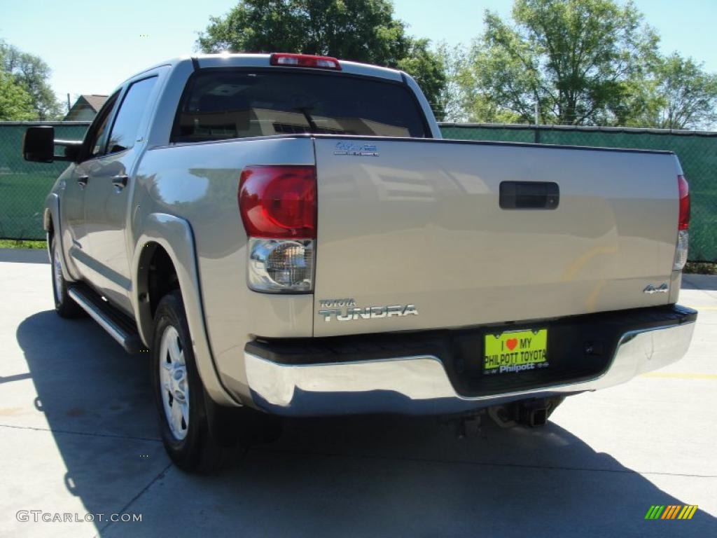 2008 Tundra SR5 CrewMax 4x4 - Desert Sand Mica / Beige photo #5