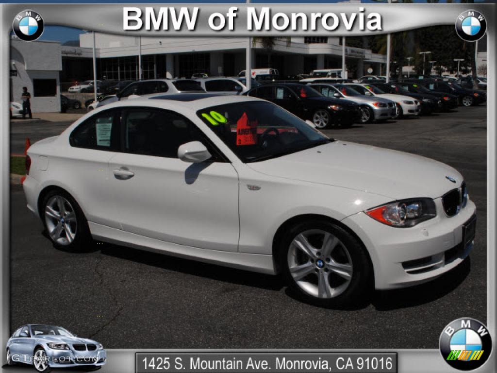 2010 1 Series 128i Coupe - Alpine White / Black photo #1