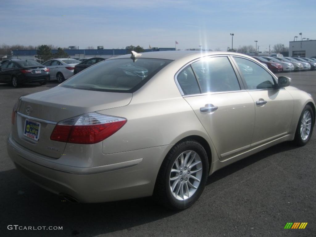 Champagne Beige Metallic 2009 Hyundai Genesis 3.8 Sedan Exterior Photo #47636572