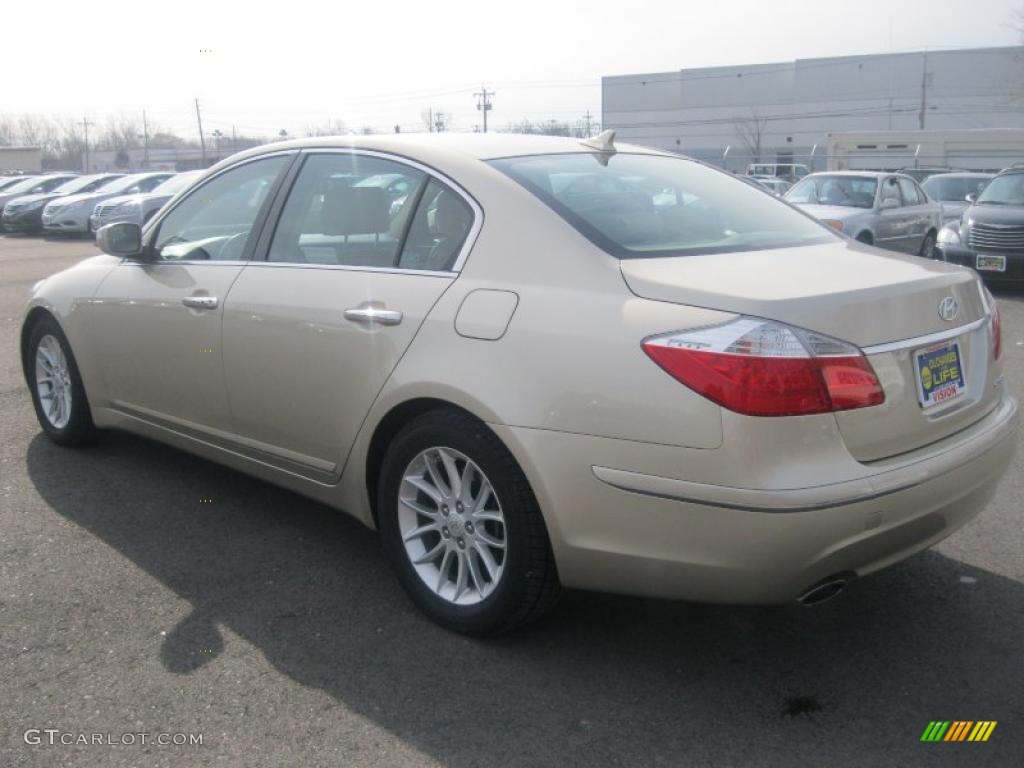 Champagne Beige Metallic 2009 Hyundai Genesis 3.8 Sedan Exterior Photo #47636719