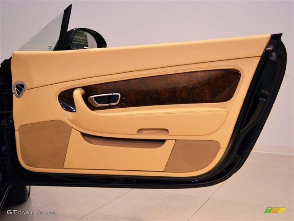 2010 Bentley Continental GTC Speed Saffron/Beluga Door Panel Photo #47637160