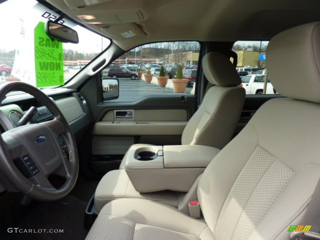 Camel/Tan Interior 2009 Ford F150 XLT SuperCrew 4x4 Photo #47637373