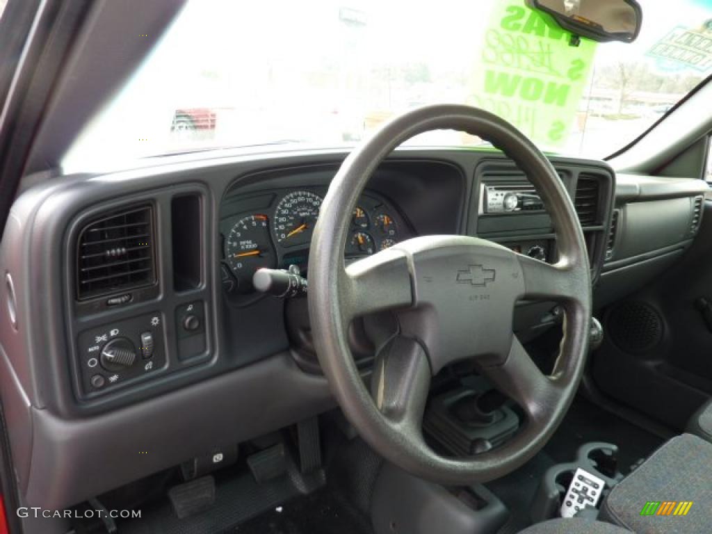 2006 Chevrolet Silverado 1500 Work Truck Regular Cab 4x4 Dark Charcoal Steering Wheel Photo #47638447