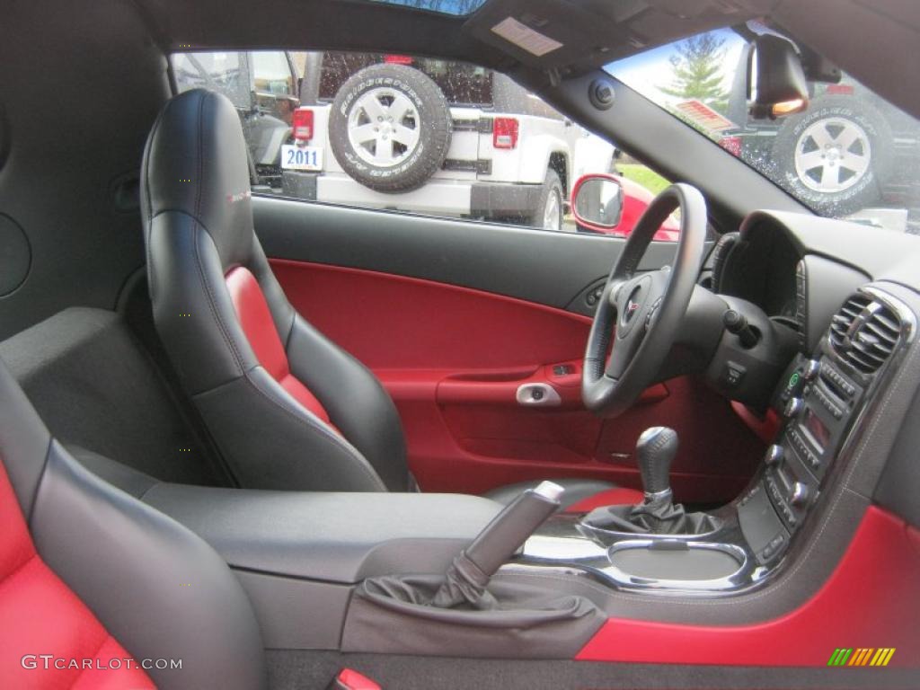 Red Interior 2010 Chevrolet Corvette Grand Sport Coupe Photo #47639068
