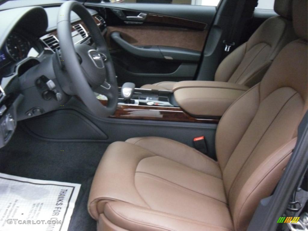Nougat Brown Interior 2011 Audi A8 L 4.2 FSI quattro Photo #47639188