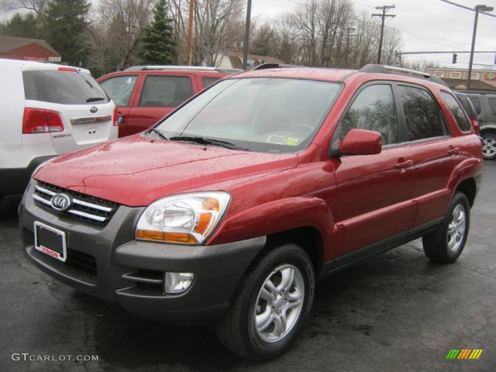 Volcanic Red Metallic 2008 Kia Sportage LX V6 4x4 Exterior Photo #47639884
