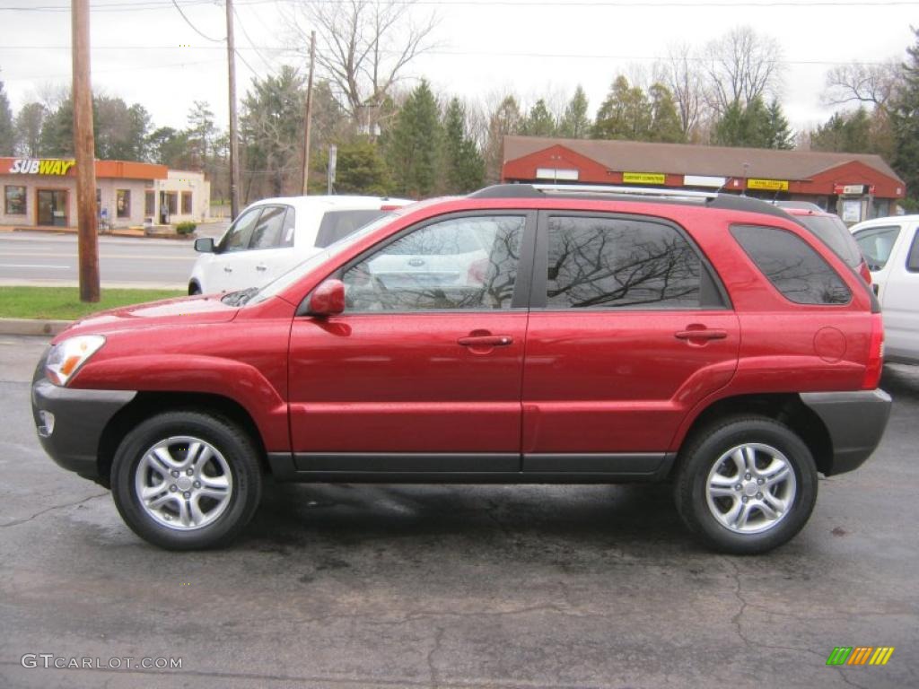 Volcanic Red Metallic 2008 Kia Sportage LX V6 4x4 Exterior Photo #47640079