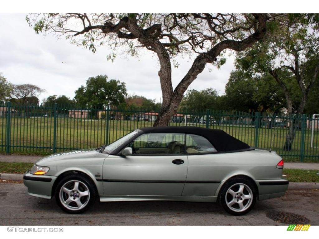 2000 9-3 SE Convertible - Sun Green Metallic / Warm Beige photo #3