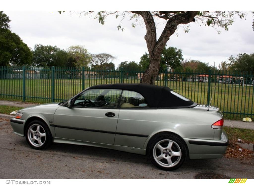 2000 9-3 SE Convertible - Sun Green Metallic / Warm Beige photo #4