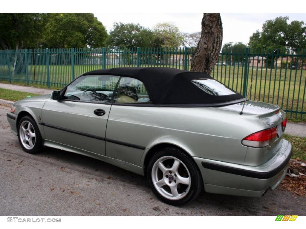 2000 9-3 SE Convertible - Sun Green Metallic / Warm Beige photo #5