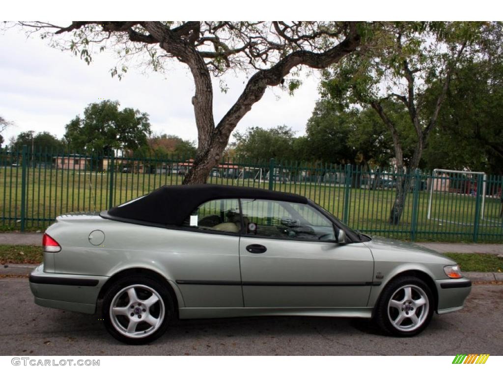 2000 9-3 SE Convertible - Sun Green Metallic / Warm Beige photo #8