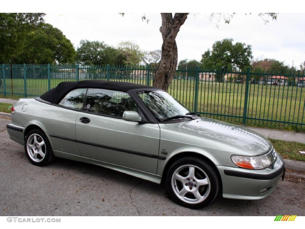 2000 9-3 SE Convertible - Sun Green Metallic / Warm Beige photo #10