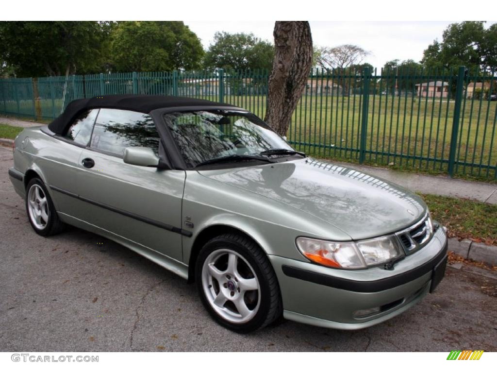 2000 9-3 SE Convertible - Sun Green Metallic / Warm Beige photo #11