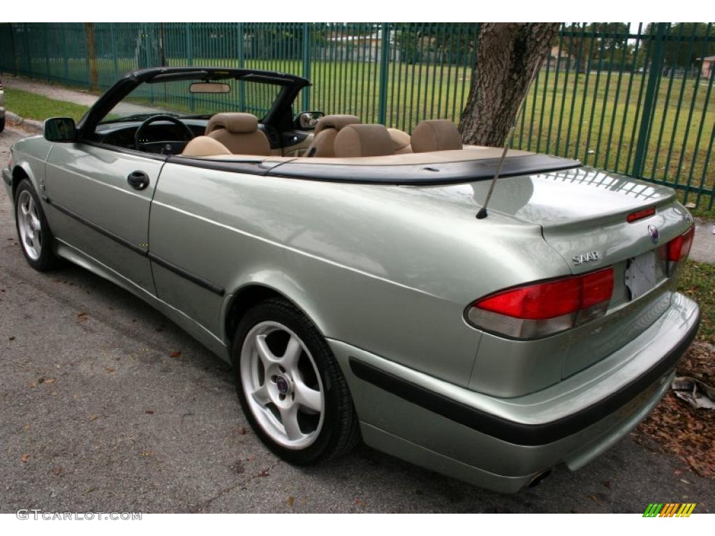 2000 9-3 SE Convertible - Sun Green Metallic / Warm Beige photo #17