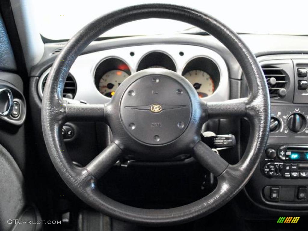 2004 Chrysler PT Cruiser Touring Turbo Dark Slate Gray Steering Wheel Photo #47642275