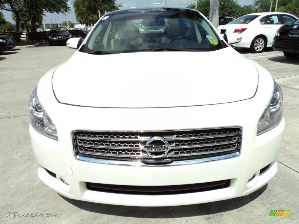 Winter Frost White 2009 Nissan Maxima 3.5 SV Sport Exterior Photo #47642600