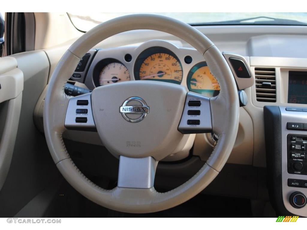 2003 Nissan Murano SE Cafe Latte Steering Wheel Photo #47643664