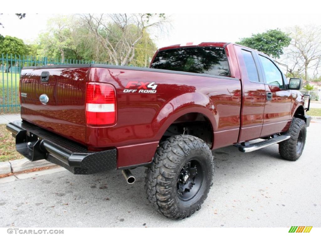 2006 F150 XLT SuperCab 4x4 - Dark Toreador Red Metallic / Medium/Dark Flint photo #9