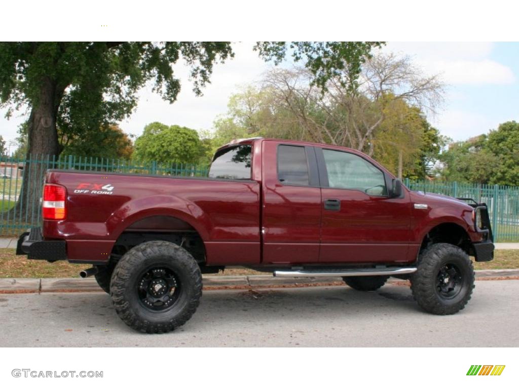 2006 F150 XLT SuperCab 4x4 - Dark Toreador Red Metallic / Medium/Dark Flint photo #10