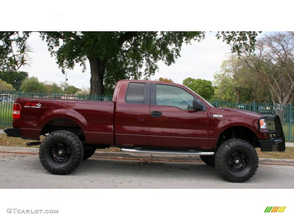 2006 F150 XLT SuperCab 4x4 - Dark Toreador Red Metallic / Medium/Dark Flint photo #11