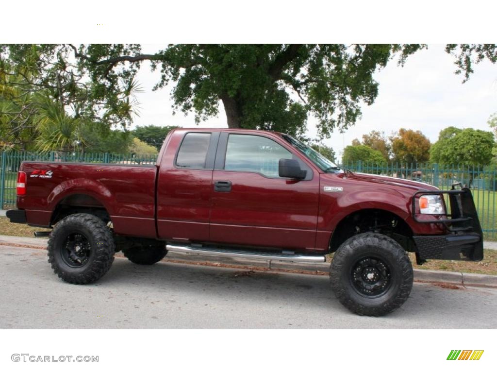 2006 F150 XLT SuperCab 4x4 - Dark Toreador Red Metallic / Medium/Dark Flint photo #12