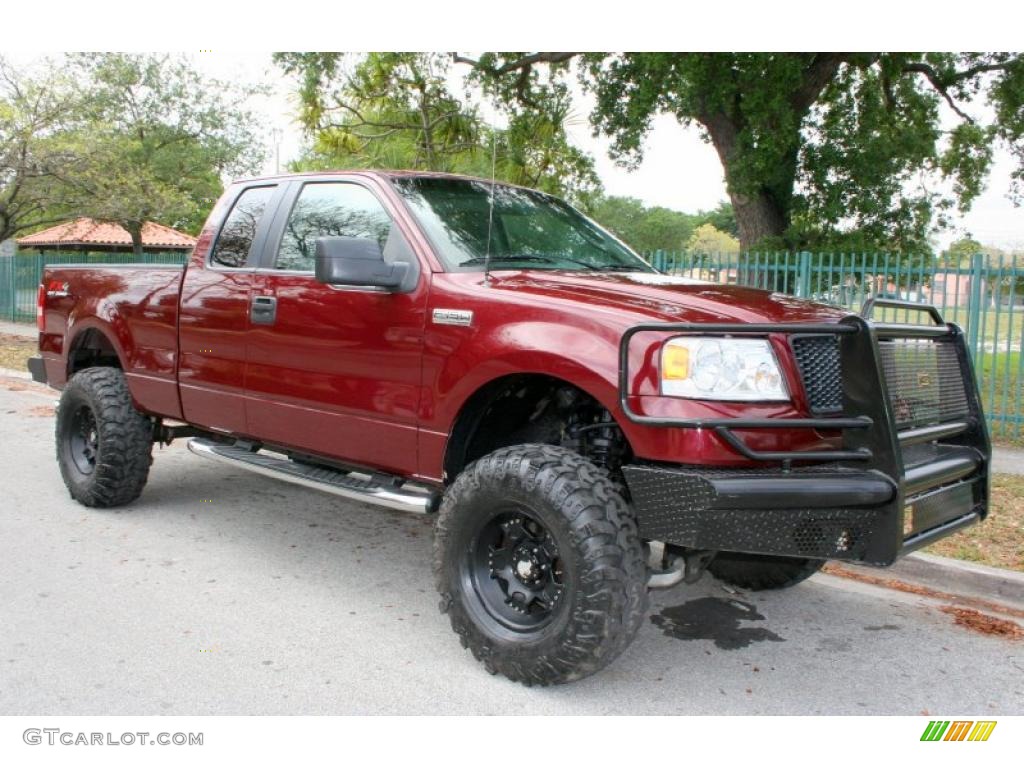2006 F150 XLT SuperCab 4x4 - Dark Toreador Red Metallic / Medium/Dark Flint photo #14