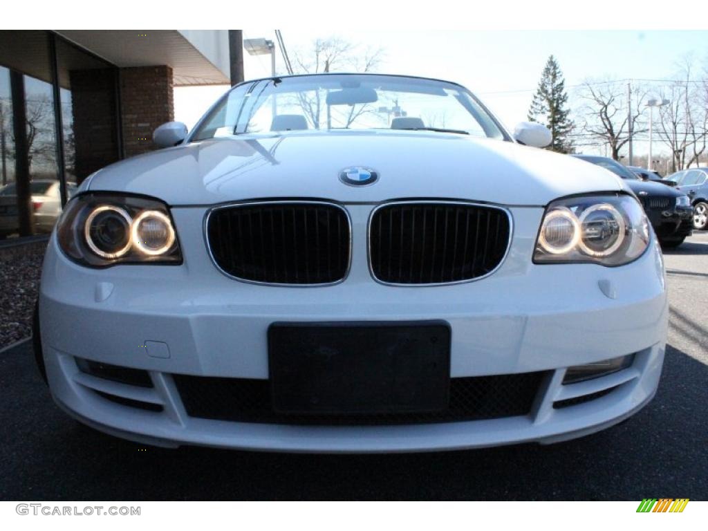 2008 1 Series 128i Convertible - Alpine White / Savanna Beige photo #2