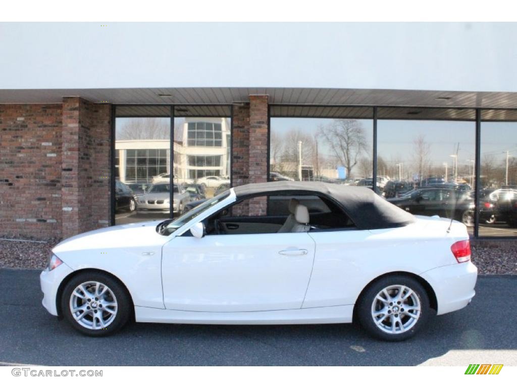 2008 1 Series 128i Convertible - Alpine White / Savanna Beige photo #4