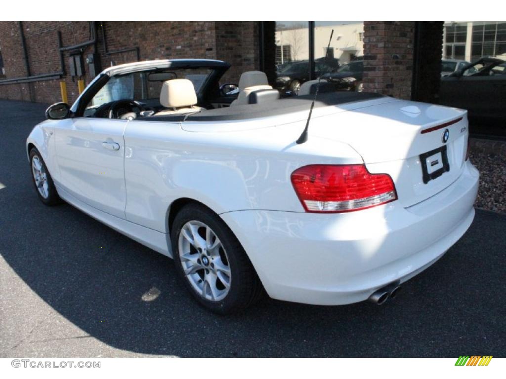 2008 1 Series 128i Convertible - Alpine White / Savanna Beige photo #5