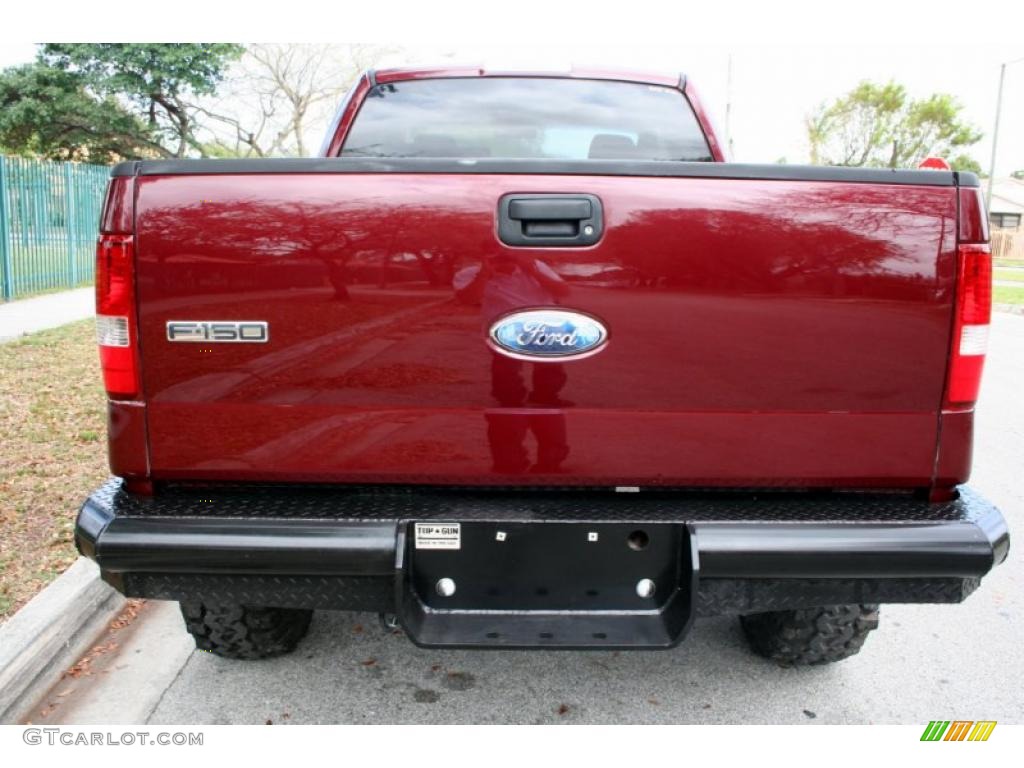 2006 F150 XLT SuperCab 4x4 - Dark Toreador Red Metallic / Medium/Dark Flint photo #21