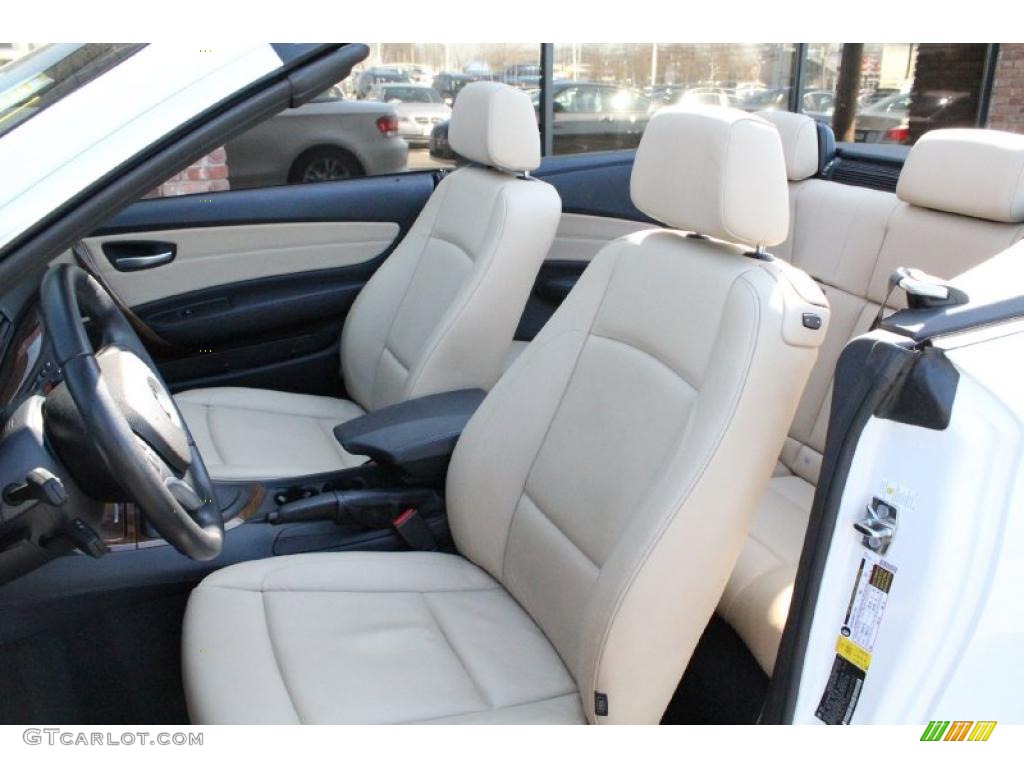 2008 1 Series 128i Convertible - Alpine White / Savanna Beige photo #11