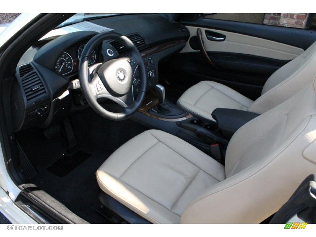 2008 1 Series 128i Convertible - Alpine White / Savanna Beige photo #12